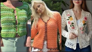 Gorgeous and Stunning crochet handknit vest jacket blouse top pattern designs ideas for women [upl. by Scarrow]