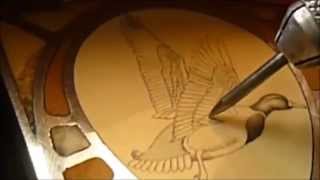 Scrimshaw by Adams  Mallard Demonstration on a Bolo Tie [upl. by Tolecnal289]