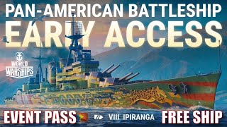 Ipiranga Pan American Secondary Battleship World of Warships Gameplay [upl. by Eeryt]