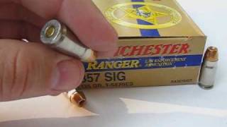 357 SIG  Winchester RangerT  125 Gr JHP Ammo Test [upl. by Kcirddor]