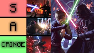 Why These Lightsaber Fights Are The Best And The Worst [upl. by Leahcimauhsoj]