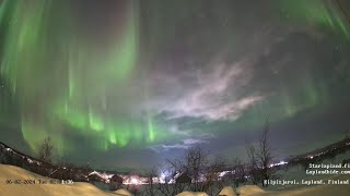 Northern Light Live Kilpisjärvi Finland North view [upl. by Bushore444]