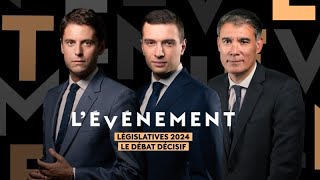 France 2  LÉvénement  Législatives 2024 Le débat décisif 26 juin 2024 [upl. by Ardenia573]