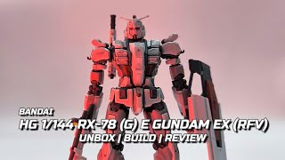 REVIEW BANDAI  HG 1144 RX78 G E GUNDAM EX RFV  NETFLIX SERIES [upl. by Matronna107]