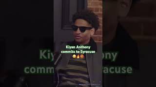 Kiyan Anthony commits to Syracuse 😳🔥🏀 viral fyp basketball Melo [upl. by Ennaxxor]