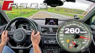 AUDI RSQ3 25 TFSI  TOP SPEED on AUTOBAHN [upl. by Annim953]