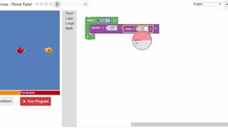 Blockly Games  Pond Tutor  Level 5 [upl. by Carmina]