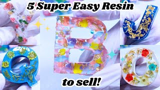 5 Super Easy and Fast Resin Keychain Ideas to Sell Resin Art • Resin Crafts Resin diy projects [upl. by Aseyt]