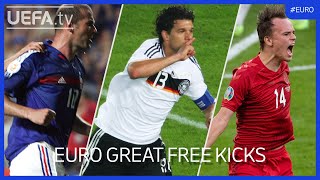 EURO Great Free Kicks  Zidane Ballack Damsgaard [upl. by Emili]