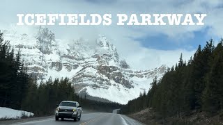 Icefields Parkway Road Trip  Scenic Drive  Unpredictable Weather  Canada Travel [upl. by Nyladnarb]