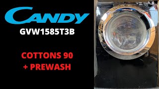 Candy Alisè GVW1585TC3B Washer Dryer  Cotton 90  Prewash [upl. by Dosi]