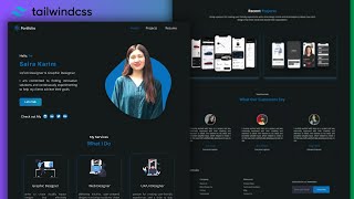 Tailwind CSS Project  Portfolio website using Tailwind CSS [upl. by Aborn]