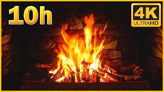 Fireplace 10 Hours 4K No Ads 🔥 [upl. by Trixi]