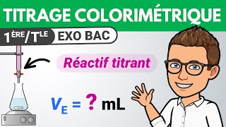 Titrage colorimétrique dosage 🎯 Exercice BAC  Terminale spécialité  Chimie [upl. by Yelkreb]