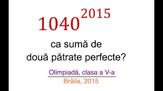 Probleme de olimpiada clasele 56  Patrate perfecte [upl. by Harvard]