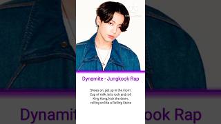 Dynamite  Jungkook Rap lyrics bts dynamite jungkook taehyung jimin shorts [upl. by Lavud632]