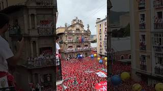 July 6 pamplona sanfermin pamplonada runningofthebulls traveltospain sanfermines encierro [upl. by Etnoved]