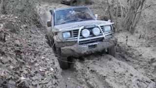 Toyota LAND CRUISER PRADO SX 30 turbo diesel uphill in MUD  KZJ71 [upl. by Adlih]