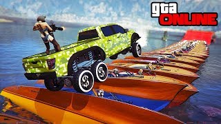 BOAT BRIDGE WNEW DLC VEHICLES  GTA 5 Online  PC Funny Moments [upl. by Nocam]