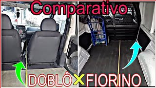 MEDIDAS INTERNAS DA DOBLÔ X FIORINO QUADRADA COMPARATIVO REAL [upl. by Marlin716]