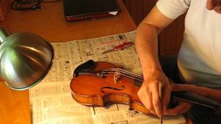 Acoustical Tuning of the Violin Bridge Opus 11 violin [upl. by Akinorev2]