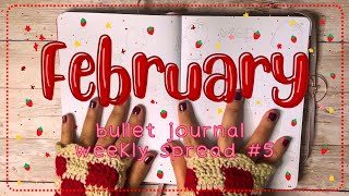 February Bullet Journal Weekly Spread 5  No Talking [upl. by Omor]