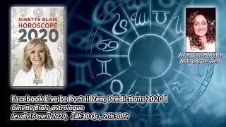 Prédictions 2020 avec Ginette Blais Astrologue [upl. by Ylatfen]