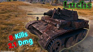 PzKpfw II Luchs  8 Frags 21K Damage Master by player Xenotaku [upl. by Enirual]