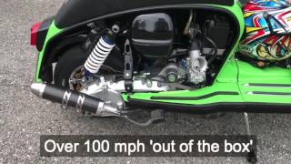 47bhp 100mph Casa Performance SSR250 Lambretta Road Test [upl. by Shina]