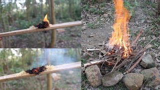 Primitive Technology 3 Ways to Make Fire [upl. by Anuaf781]