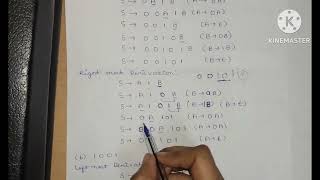 EXAMPLE OF LEFTMOST AND RIGHTMOST DERIVATION [upl. by Relyk]