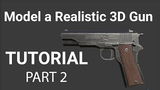 Modelling A Gun In Blender Beginner Tutorial  Part 2 [upl. by Aimat423]