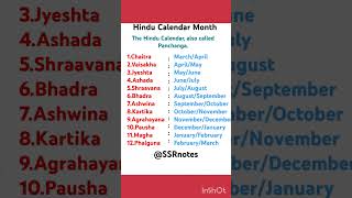 Hindu Calendar Month Names Il Learn Hindi ll ssc [upl. by Artemahs]