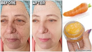 Homemade carrot cream🥕 to remove wrinkles and pigmentation a mask that makes your skin like glass [upl. by Ardnoel]