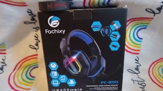 UNBOXING 24 Fachixy RGB Light FC200 Gaming HEADSET Was It a Waste of Money [upl. by Aible]