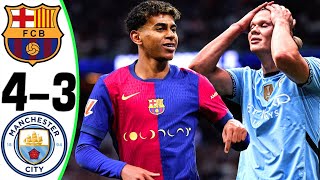 Barcelona vs Manchester City 43  All Goals and Highlights  2024 🔥 HAALAND [upl. by Hicks]