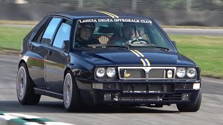 530HP Lancia Delta Integrale EVO 2 goes CRAZY in a Kartdrome  LOUD Turbo amp Wastegate Sounds [upl. by Ahoufe264]