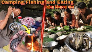 Camping FishingCooking amp Eating  River Survival Fishing Skills Ep2 [upl. by Carnes130]