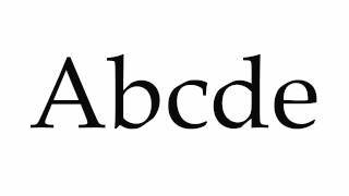 How to Pronounce Abcde [upl. by Melisa917]