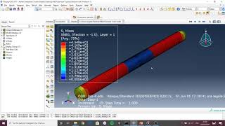 Abaqus CAE  Repaired Pipe with composite CFRP [upl. by Dao]