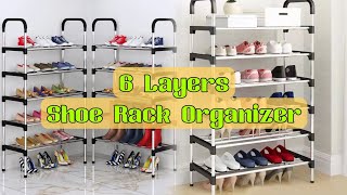 Unboxing 6 Layers Shoe Rack Organizer  Shopee Finds [upl. by Arba311]