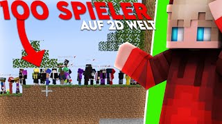 100 SPIELER auf 2D MINECRAFT WELT EXPERIMENT 🔥  Kenjih [upl. by Durand]