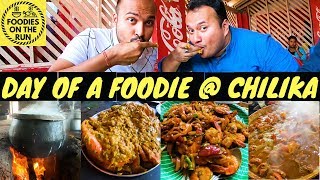 DAY OF A FOODIE AT CHILIKA  EP07  FOODIES ON THE RUN  CHILIKA  CRAB CURRY  PRAWN CHILLY [upl. by Oilenroc158]