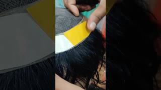 Hair patch per tape lagane ka tarika sikhen hai is video wig servicing patch service video shorts [upl. by Nivlag]