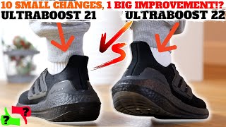 adidas UltraBOOST 22 vs 21 Review  On Feet 10 Small Changes 1 BIG Improvement [upl. by Anirual]