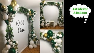 Organic Square Balloon Arch With Greenery [upl. by Files]