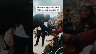 Super fan Gets CoachPrime sunglasses 😎 colorado deionsanders buffs coloradobuffs [upl. by Alicul]