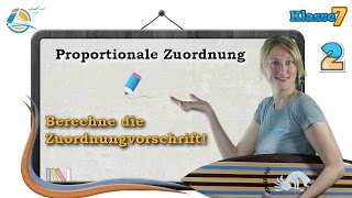 Proportionale Zuordnung  Klasse 7 ★ Übung 2 [upl. by Armalda]