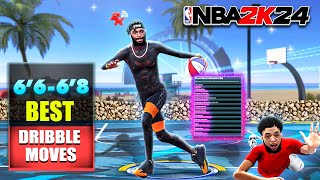 the 1 BEST Dribble moves for a 66 pg  68 pg in NBA2K24😈 FAST COMBOS [upl. by Sabec]