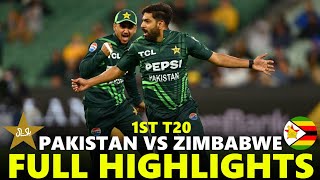 Pakistan vs Zimbabwe Full Highlights 1st T20 2024  pak vs zim [upl. by Adnohsat]